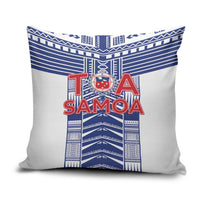 Rugby Toa Samoa Pillow Cover Samoan Tatau White Version LT05 White - Polynesian Pride