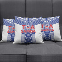 Rugby Toa Samoa Pillow Cover Samoan Tatau White Version LT05 - Polynesian Pride