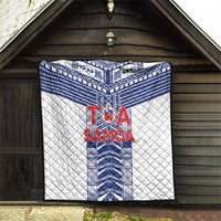 Rugby Toa Samoa Quilt Samoan Tatau White Version LT05 - Polynesian Pride