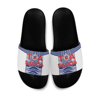 Rugby Toa Samoa Slide Sandals Samoan Tatau White Version LT05 White - Polynesian Pride