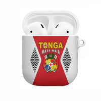 2026 Tonga Rugby XIII AirPods Case Sporty Style LT05 Red - Polynesian Pride