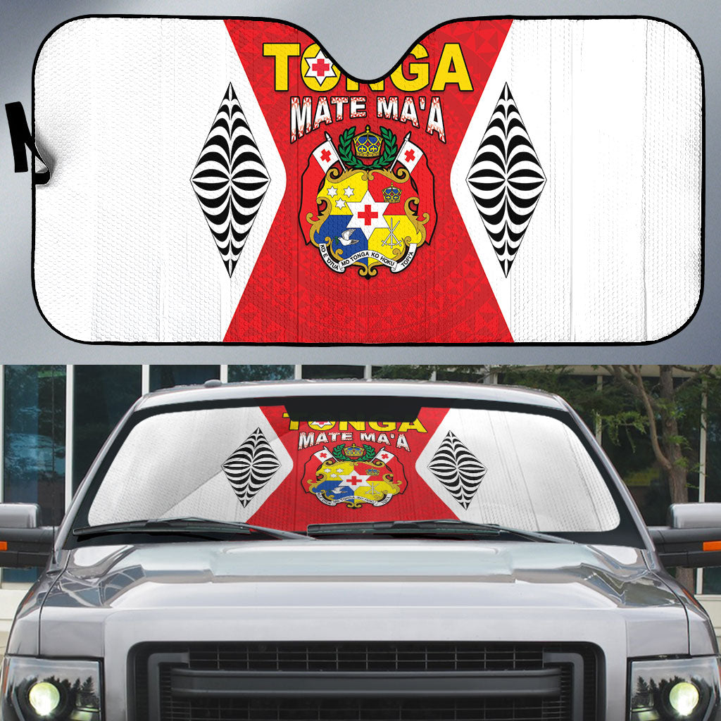 2026 Tonga Rugby XIII Auto Sun Shade Sporty Style LT05 Red - Polynesian Pride