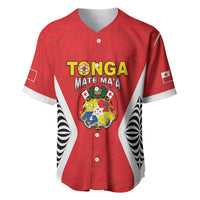 Custom 2026 Tonga Rugby XIII Baseball Jersey Sporty Style LT05 Red - Polynesian Pride