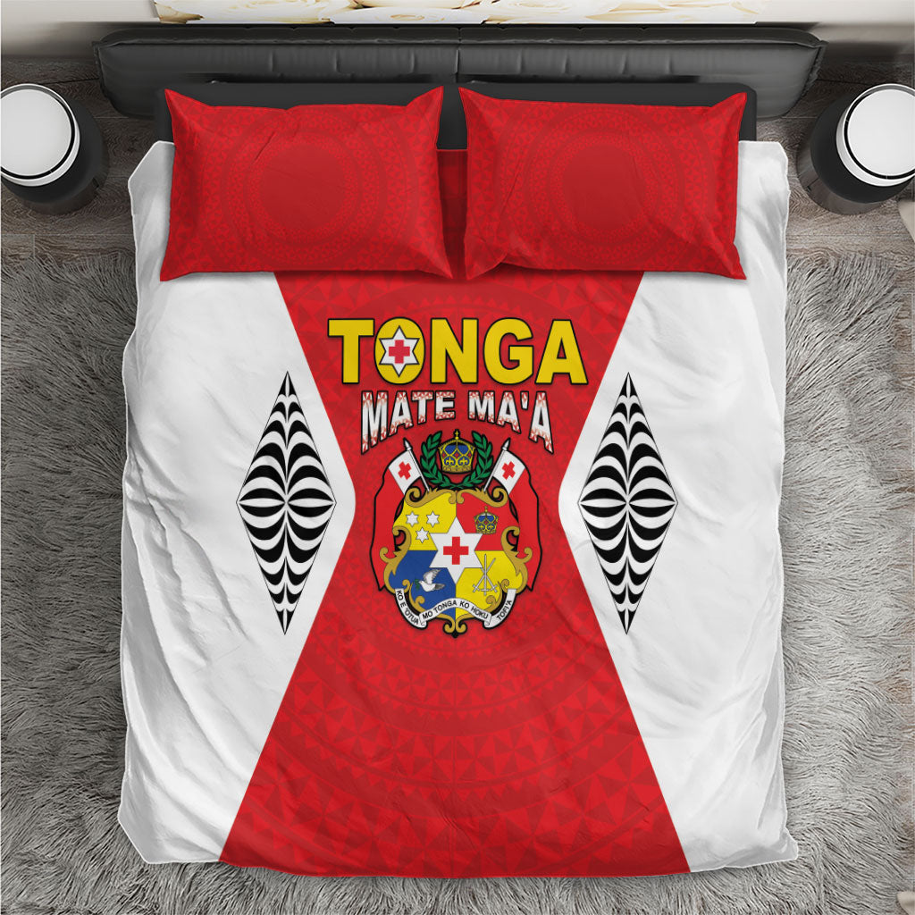 2026 Tonga Rugby XIII Bedding Set Sporty Style LT05 Red - Polynesian Pride