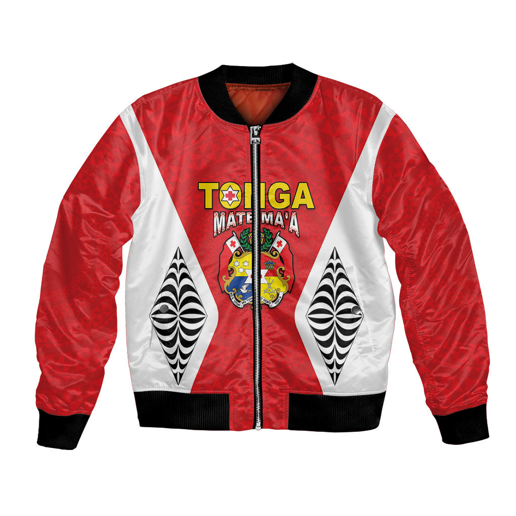 Custom 2026 Tonga Rugby XIII Bomber Jacket Sporty Style LT05 Unisex Red - Polynesian Pride