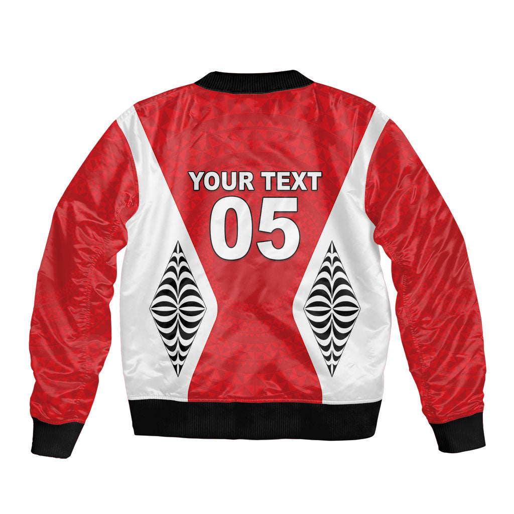 Custom 2026 Tonga Rugby XIII Bomber Jacket Sporty Style LT05 - Polynesian Pride