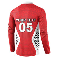 Custom 2026 Tonga Rugby XIII Button Sweatshirt Sporty Style LT05 - Polynesian Pride