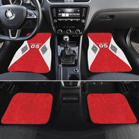 Custom 2026 Tonga Rugby XIII Car Mats Sporty Style LT05 Set 4pcs Red - Polynesian Pride