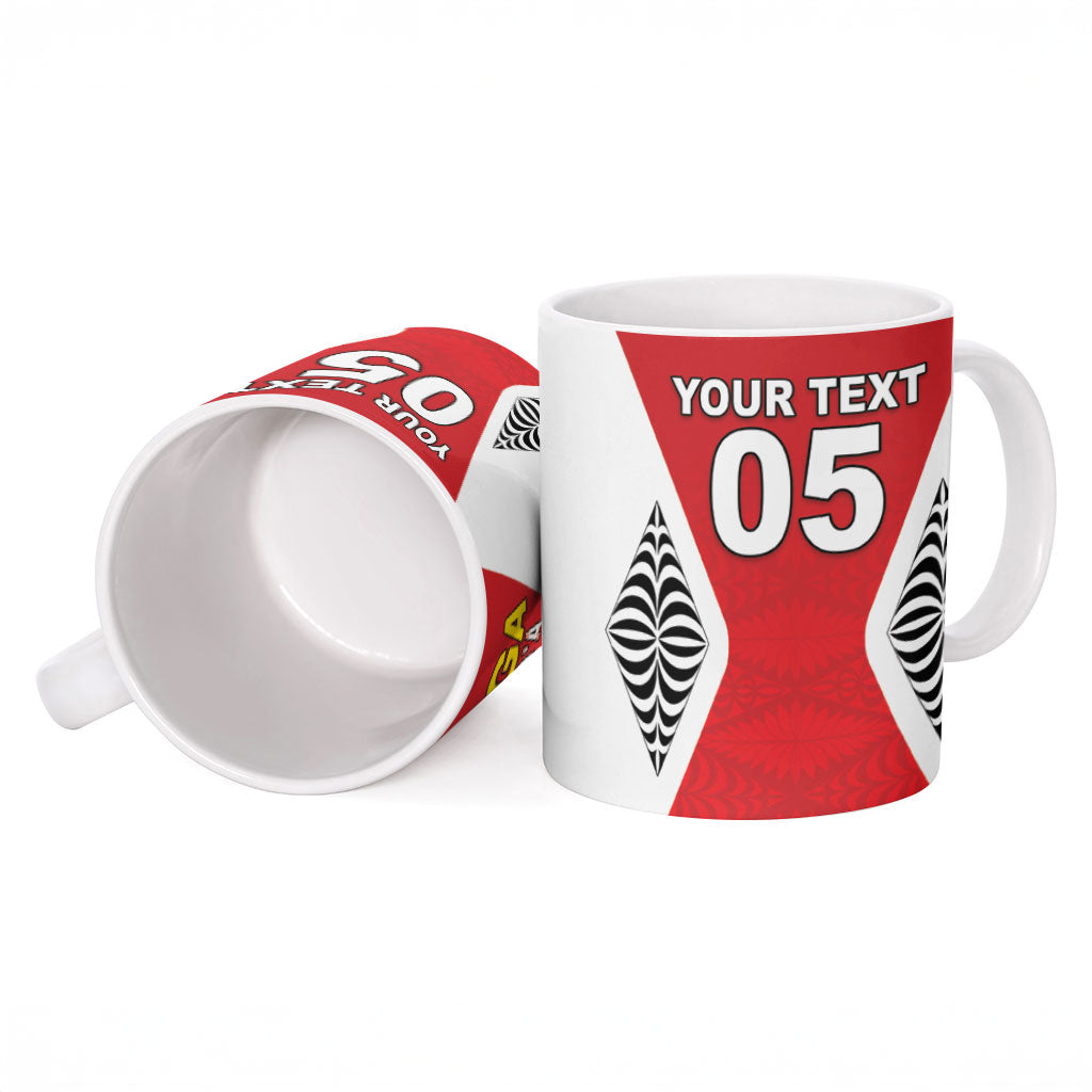 Custom 2026 Tonga Rugby XIII Ceramic Mug Sporty Style LT05 - Polynesian Pride