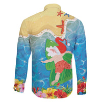 Christmas In Hawaii Family Matching Off The Shoulder Long Sleeve Dress and Hawaiian Shirt Tis The Sea Sun