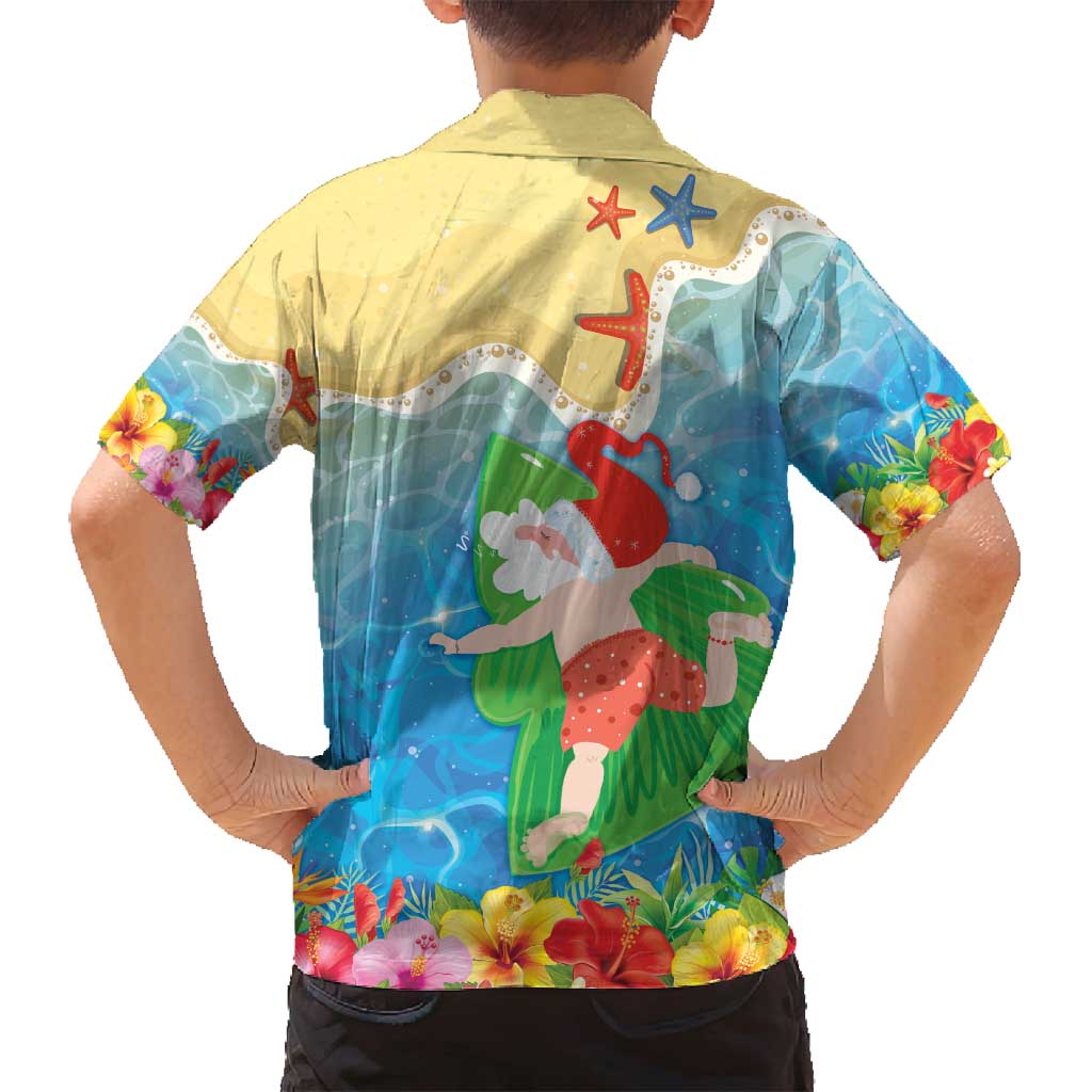 Christmas In Hawaii Family Matching Tank Maxi Dress and Hawaiian Shirt Tis The Sea Sun