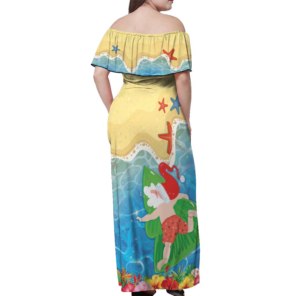 Christmas In Hawaii Off Shoulder Maxi Dress Tis The Sea Sun