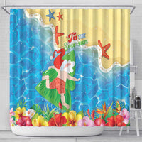 Christmas In Hawaii Shower Curtain Tis The Sea Sun LT05 - Polynesian Pride