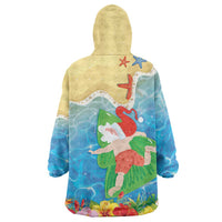 Christmas In Hawaii Wearable Blanket Hoodie Tis The Sea Sun
