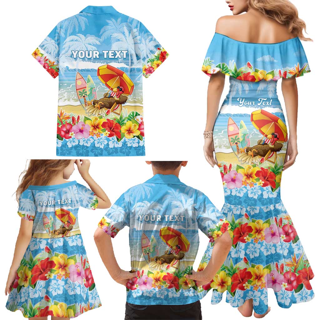 Personalised Hawaii Funny Thanksgiving Family Matching Mermaid Dress and Hawaiian Shirt Thankful From The Beach LT05 - Polynesian Pride