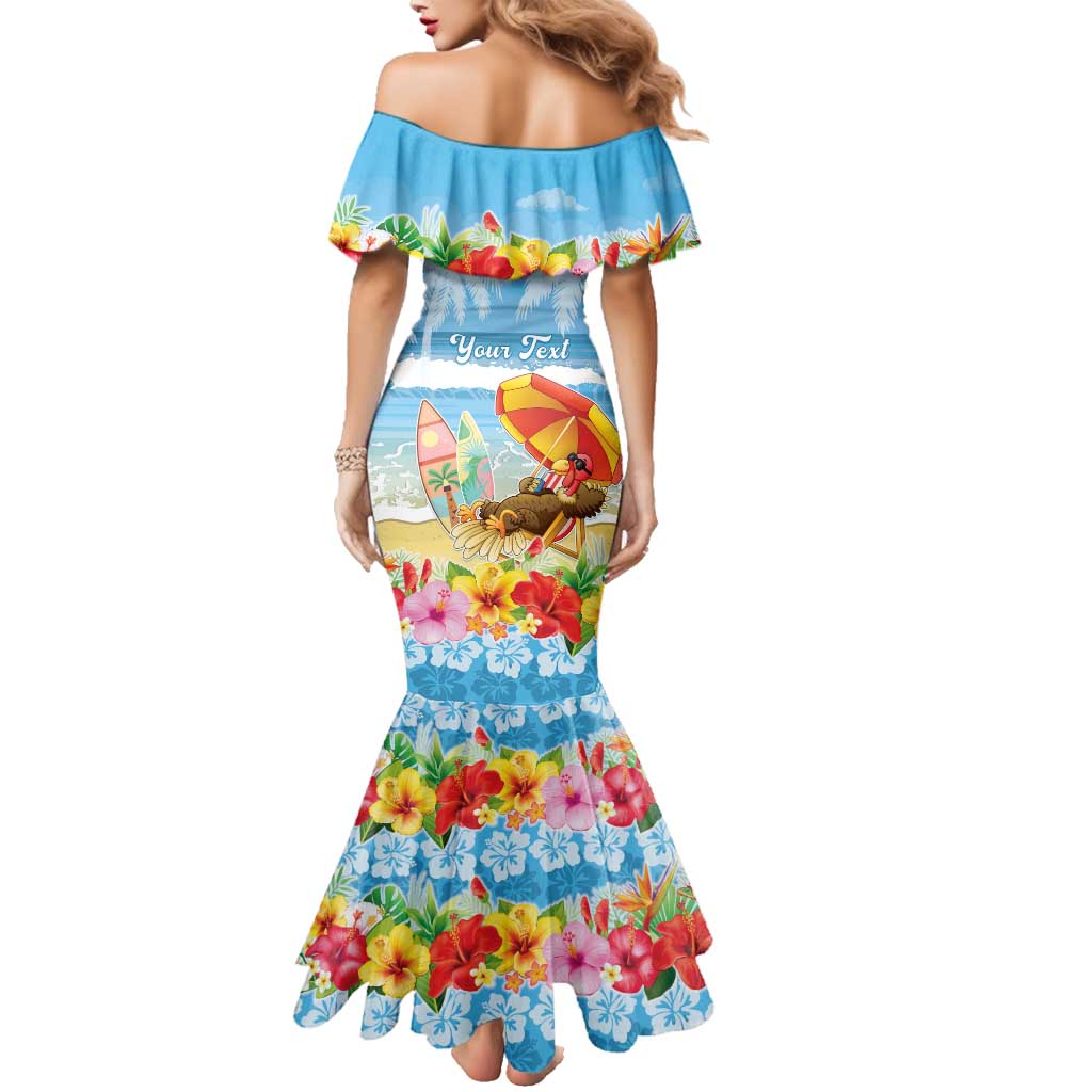Personalised Hawaii Funny Thanksgiving Family Matching Mermaid Dress and Hawaiian Shirt Thankful From The Beach LT05 - Polynesian Pride