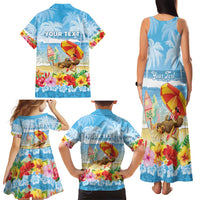 Personalised Hawaii Funny Thanksgiving Family Matching Tank Maxi Dress and Hawaiian Shirt Thankful From The Beach LT05 - Polynesian Pride