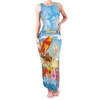Personalised Hawaii Funny Thanksgiving Family Matching Tank Maxi Dress and Hawaiian Shirt Thankful From The Beach LT05 Mom's Dress Blue - Polynesian Pride
