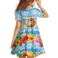 Personalised Hawaii Funny Thanksgiving Kid Short Sleeve Dress Thankful From The Beach LT05 - Polynesian Pride
