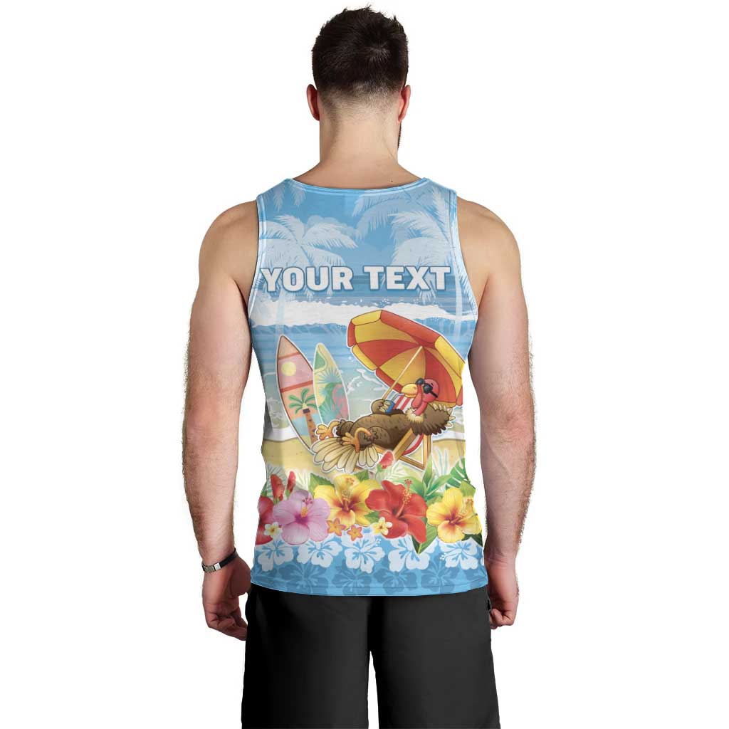 Personalised Hawaii Funny Thanksgiving Men Tank Top Thankful From The Beach