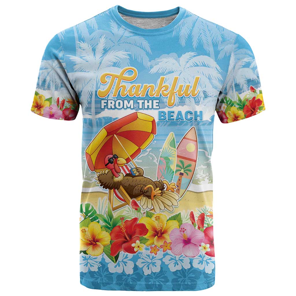 Personalised Hawaii Funny Thanksgiving T Shirt Thankful From The Beach