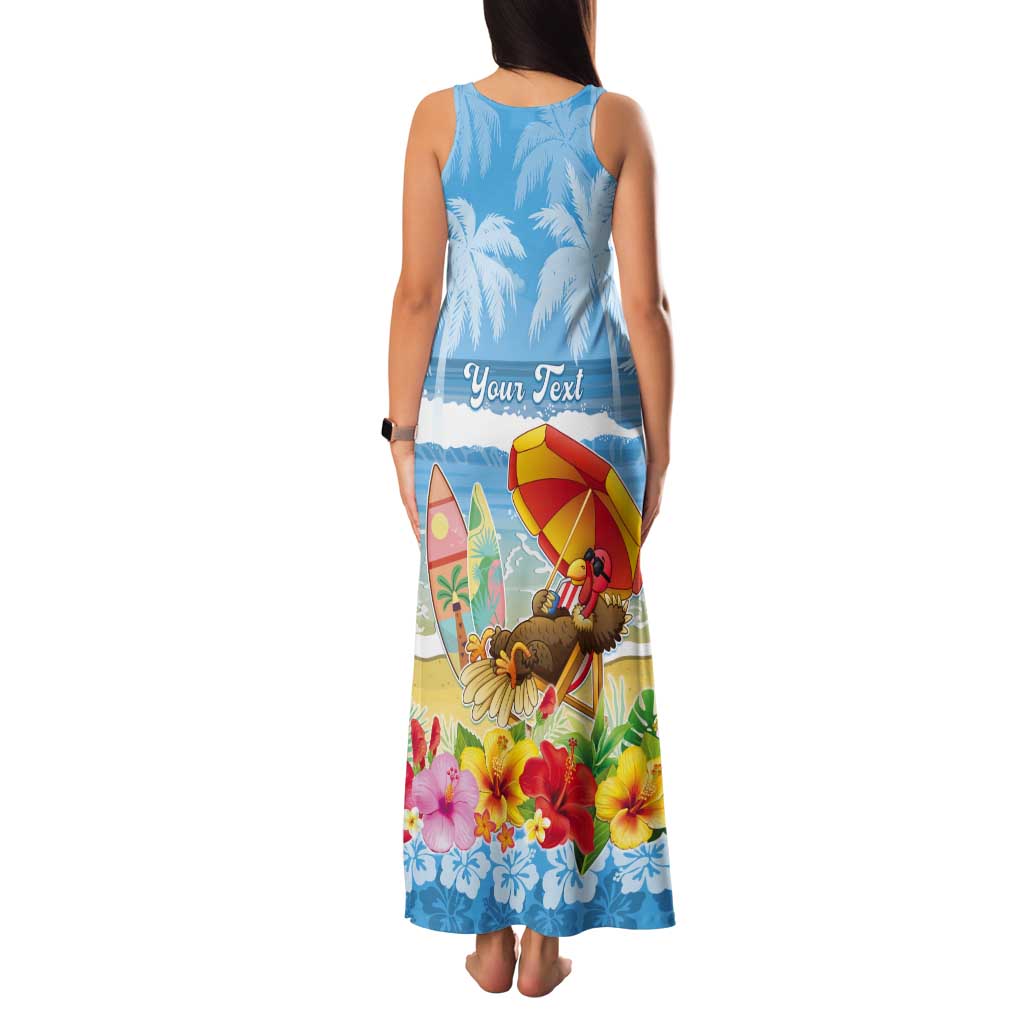 Personalised Hawaii Funny Thanksgiving Tank Maxi Dress Thankful From The Beach