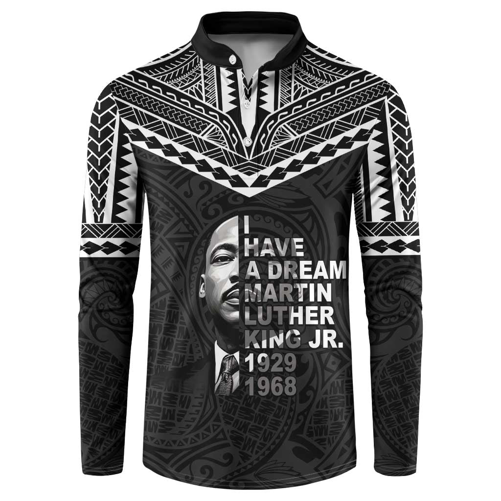 American Samoa MLK Day Button Sweatshirt Polynesian Style