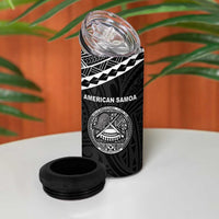 American Samoa MLK Day 4 in 1 Can Cooler Tumbler Polynesian Style LT05 - Polynesian Pride