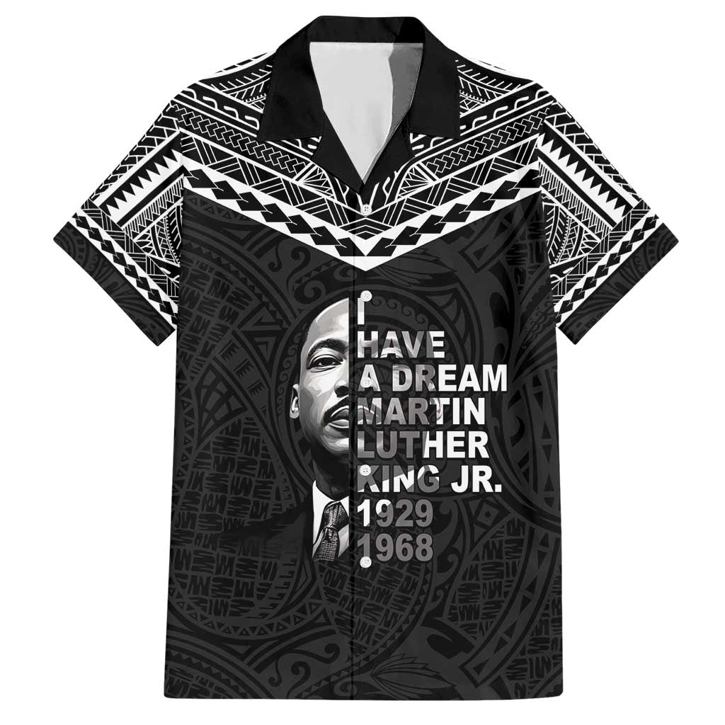 American Samoa MLK Day Family Matching Short Sleeve Bodycon Dress and Hawaiian Shirt Polynesian Style