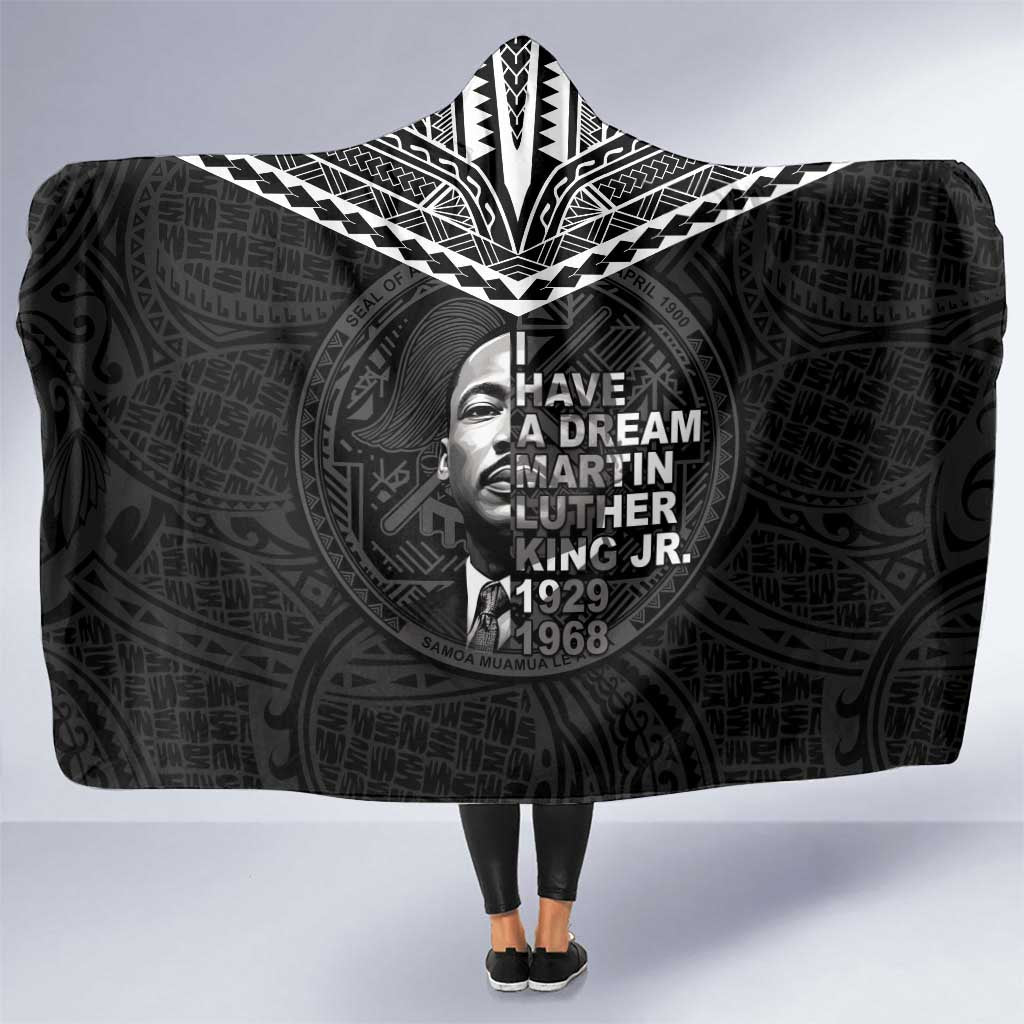 American Samoa MLK Day Hooded Blanket Polynesian Style