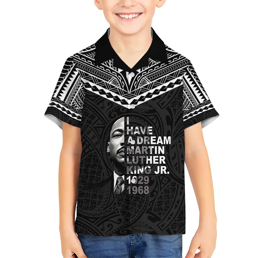 American Samoa MLK Day Kid Hawaiian Shirt Polynesian Style