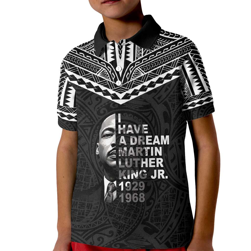 American Samoa MLK Day Kid Polo Shirt Polynesian Style