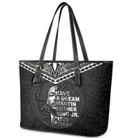 American Samoa MLK Day Leather Tote Bag Polynesian Style LT05 - Polynesian Pride