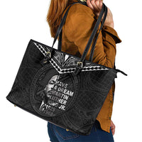 American Samoa MLK Day Leather Tote Bag Polynesian Style LT05 - Polynesian Pride