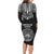 American Samoa MLK Day Long Sleeve Bodycon Dress Polynesian Style