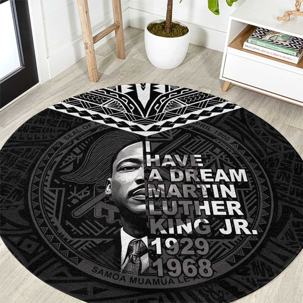 American Samoa MLK Day Round Carpet Polynesian Style