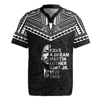 American Samoa MLK Day Rugby Jersey Polynesian Style LT05 Black - Polynesian Pride