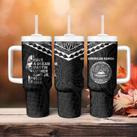 American Samoa MLK Day Tumbler With Handle Polynesian Style LT05 - Polynesian Pride