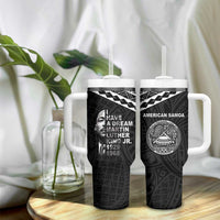 American Samoa MLK Day Tumbler With Handle Polynesian Style LT05 - Polynesian Pride