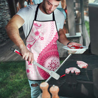 Bula Fiji Apron Pink Plumeria Masi Tapa Pattern - Polynesian Pride
