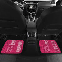 Bula Fiji Car Mats Pink Plumeria Masi Tapa Pattern - Polynesian Pride
