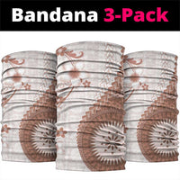 Bula Fiji Neck Gaiter Brown Plumeria Masi Tapa Pattern LT05 package One Size: 25*50cm Brown - Polynesian Pride