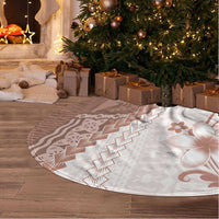 Bula Fiji Tree Skirt Brown Plumeria Masi Tapa Pattern LT05 - Polynesian Pride