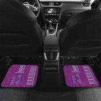 Bula Fiji Car Mats Violet Plumeria Masi Tapa Pattern - Polynesian Pride