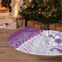 Bula Fiji Tree Skirt Violet Plumeria Masi Tapa Pattern LT05 - Polynesian Pride