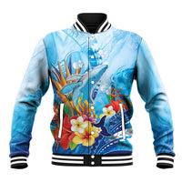 Polynesia Humpback Whale Baseball Jacket Ocean Style