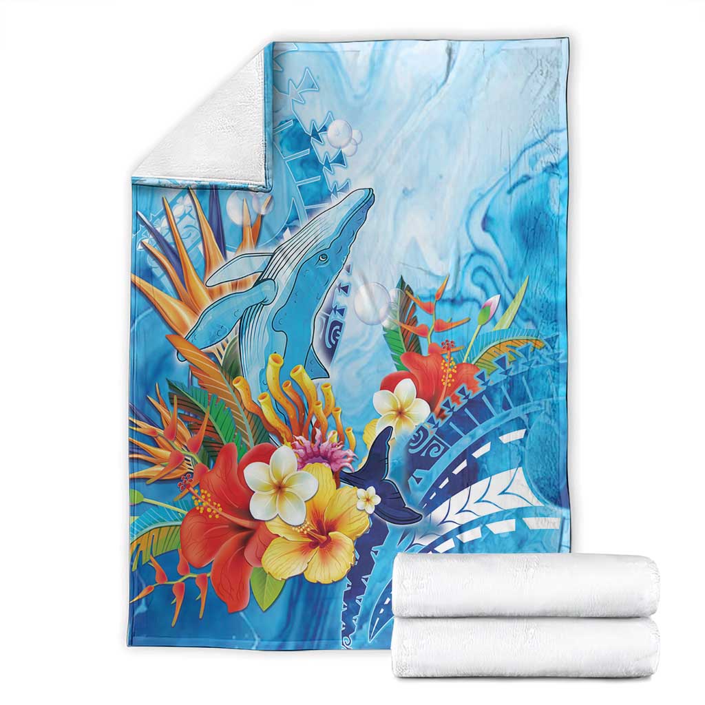 Polynesia Humpback Whale Blanket Ocean Style
