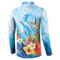 Polynesia Humpback Whale Button Sweatshirt Ocean Style LT05 - Polynesian Pride