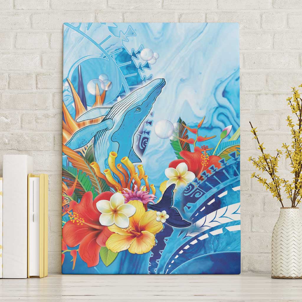 Polynesia Humpback Whale Canvas Wall Art Ocean Style