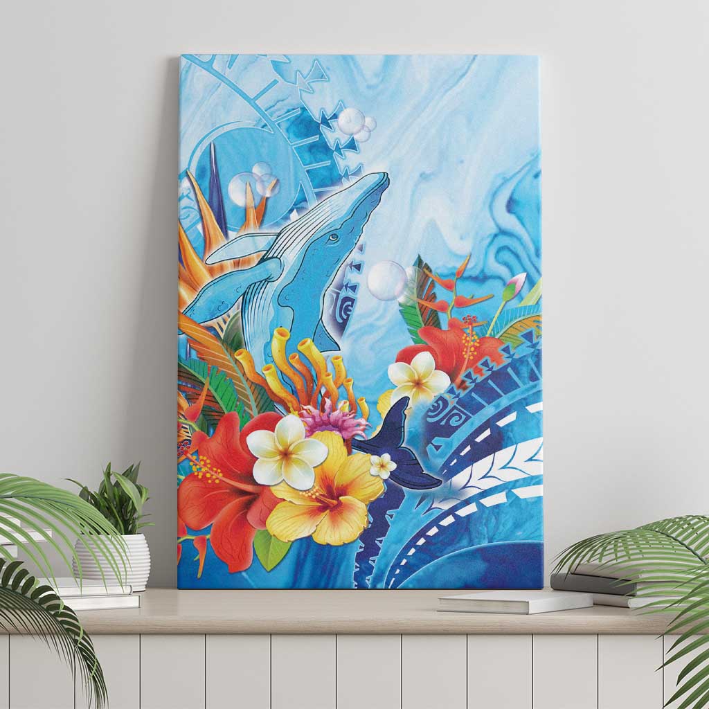 Polynesia Humpback Whale Canvas Wall Art Ocean Style